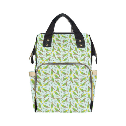 Budgerigar Pattern Print Design 04 Diaper Bag Backpack