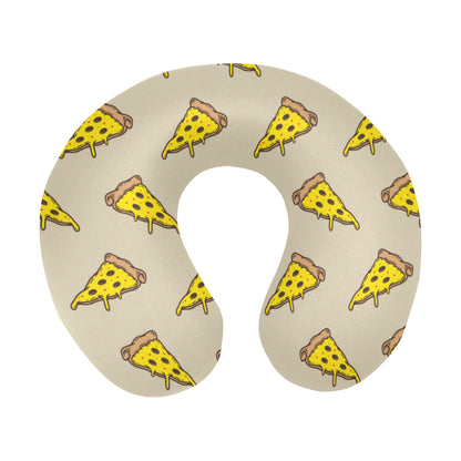 Pizza Pattern Print Design A04 U-Shaped Travel Neck Pillow
