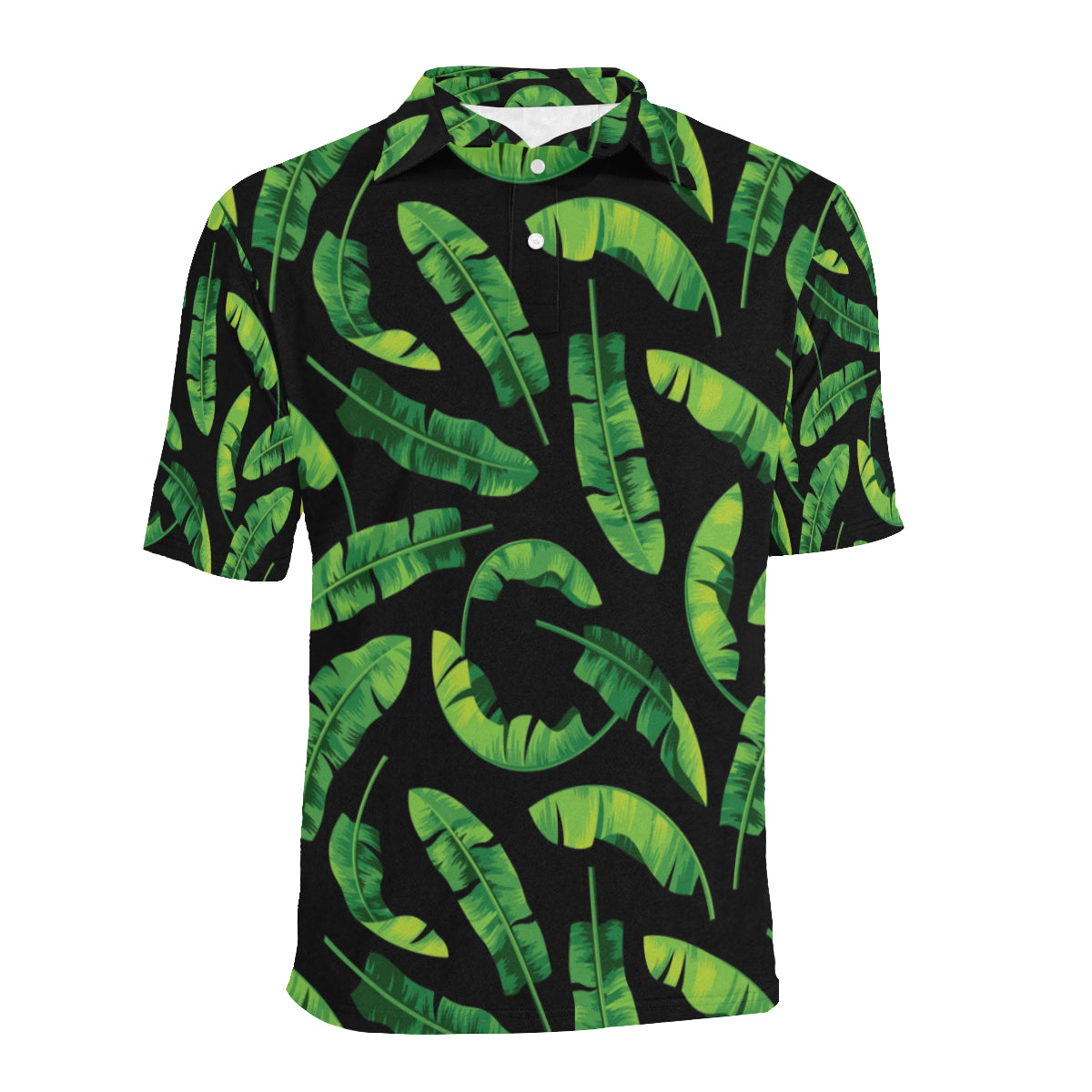 Banana Leaf Pattern Print Design BL02 Men Polo Shirt