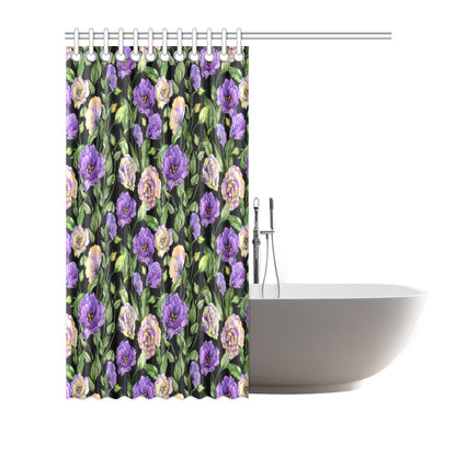 Lisianthus Pattern Print Design LT02 Shower Curtain