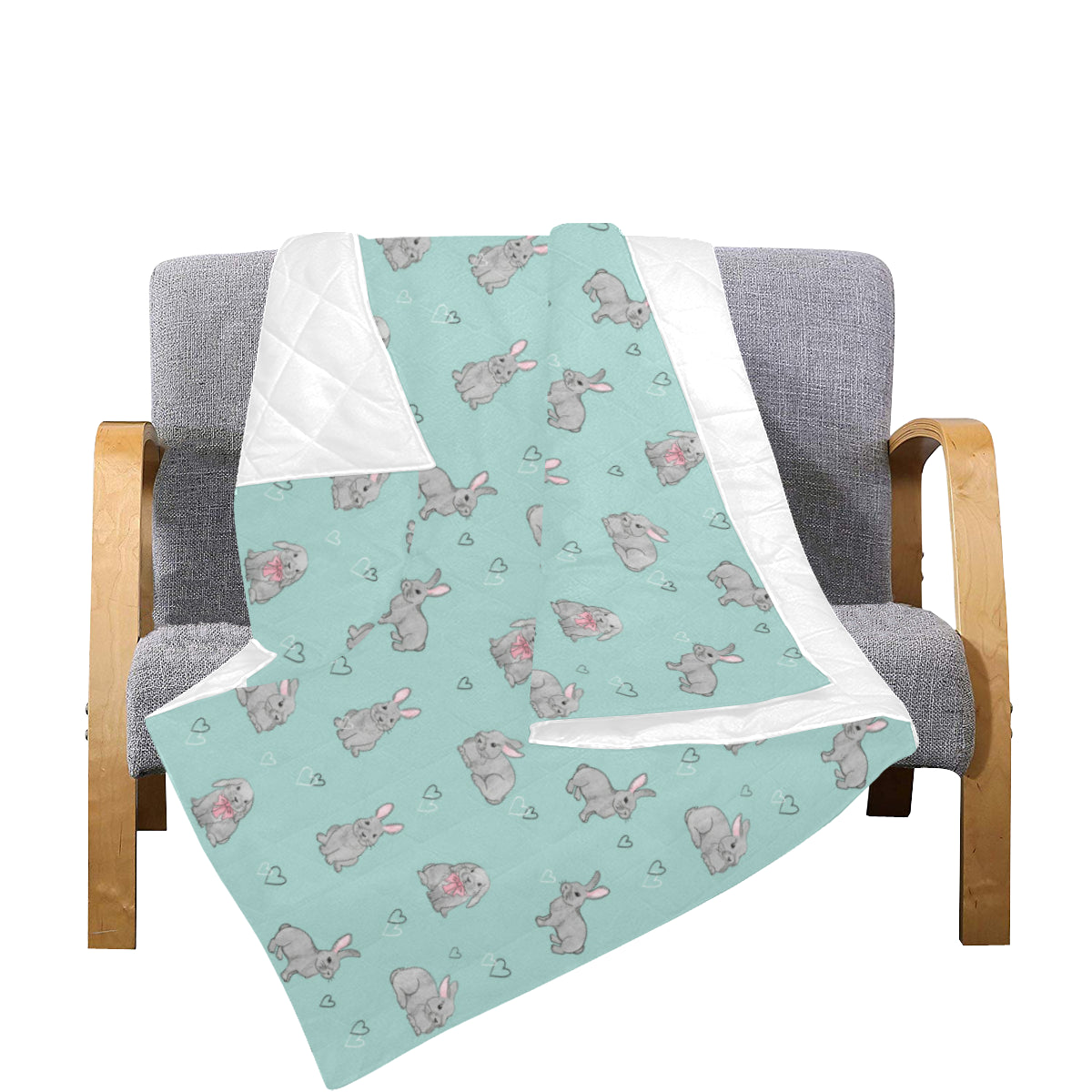 Bunny Pattern Print Design 02 Premium Quilt