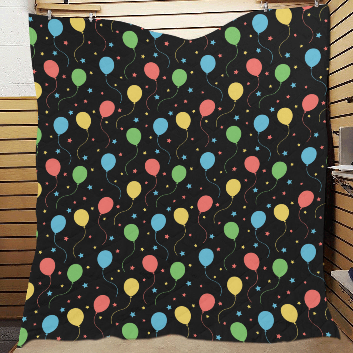 Ballon Colorful Pattern Print Design 04 Premium Quilt