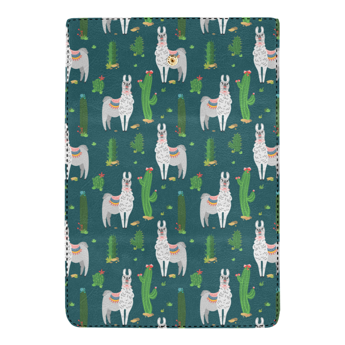 Llama Cactus Pattern Print Design 013 Women's Trifold Wallet