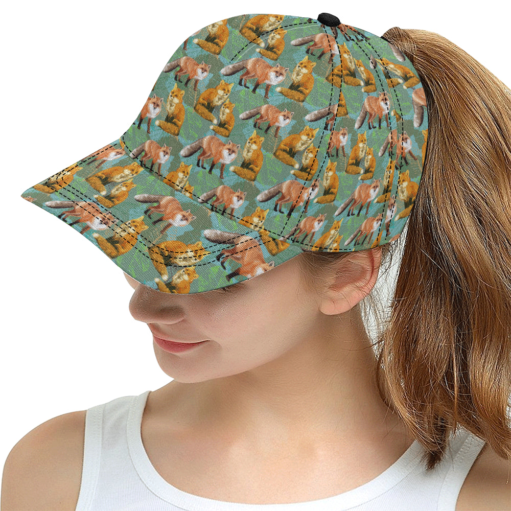 Fox Autumn leaves Themed Snapback Cap