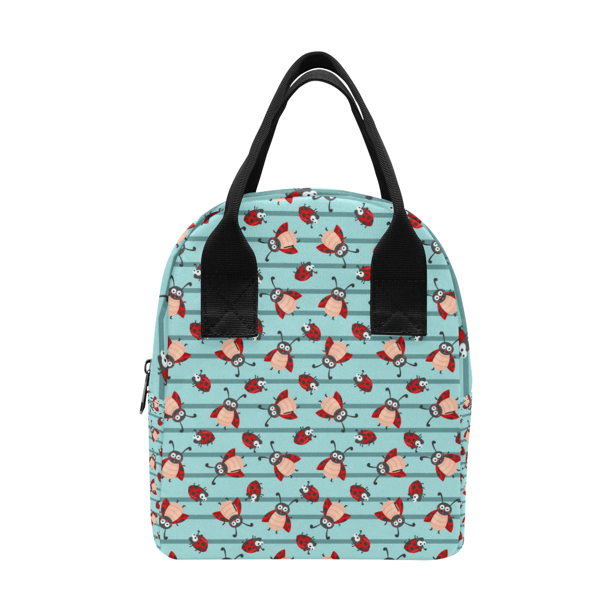Ladybug Happy Print Pattern Insulated Lunch Bag