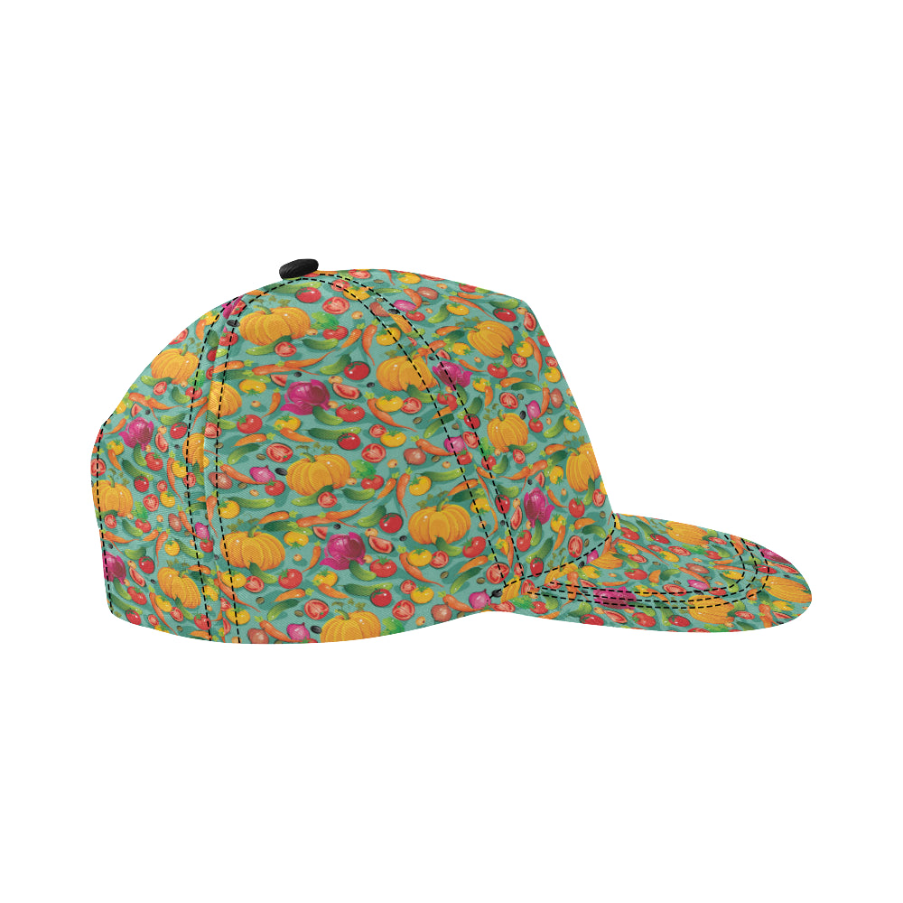 Vegan Colorful Themed Design Print Snapback Cap