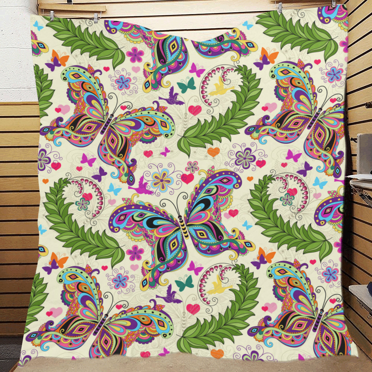 Butterfly Colorful Indian Style Premium Quilt