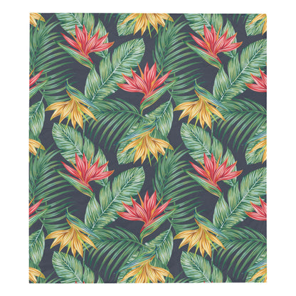 Bird Of Paradise Pattern Print Design BOP09 Premium Quilt