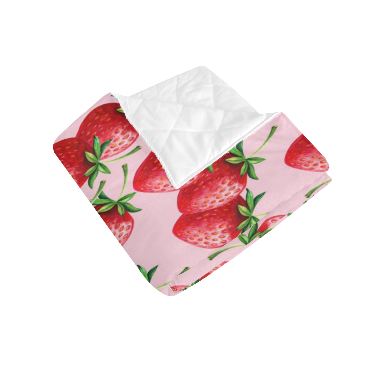 Strawberry Pattern Print Design SB03 Premium Quilt