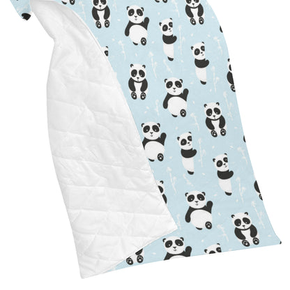 Panda Pattern Print Design A01 Premium Quilt
