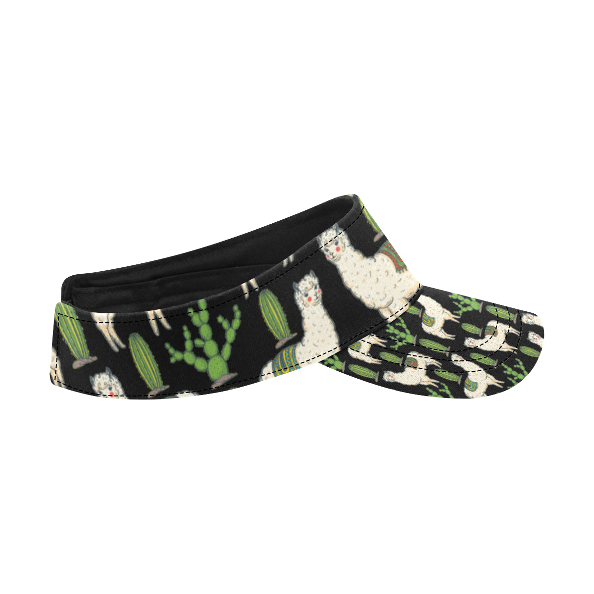 Llama Cactus Pattern Print Design 011 Unisex Sun Visor