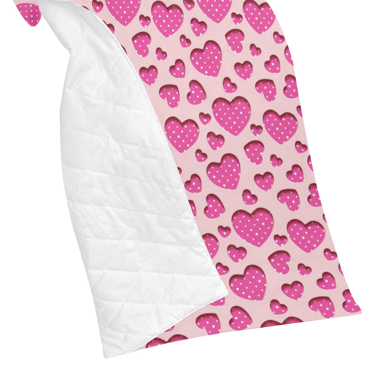 Heart Pink Pattern Print Design HE06 Premium Quilt