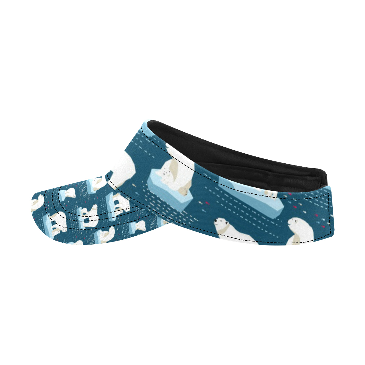 Polar Bear Pattern Print Design PB02 Unisex Sun Visor