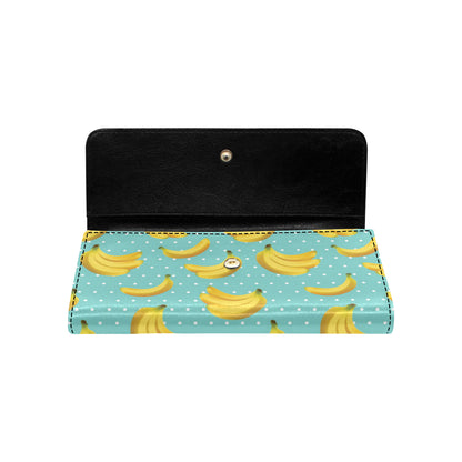 Banana Pattern Print Design BA02 Women's Trifold Wallet