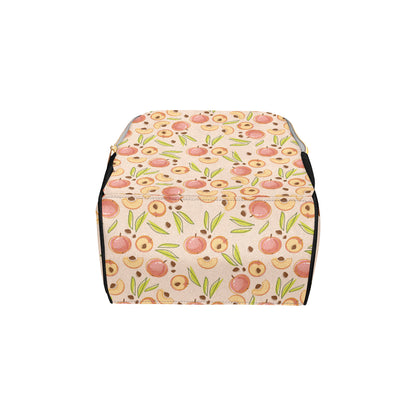 Peach Pattern Print Design A01 Diaper Bag Backpack