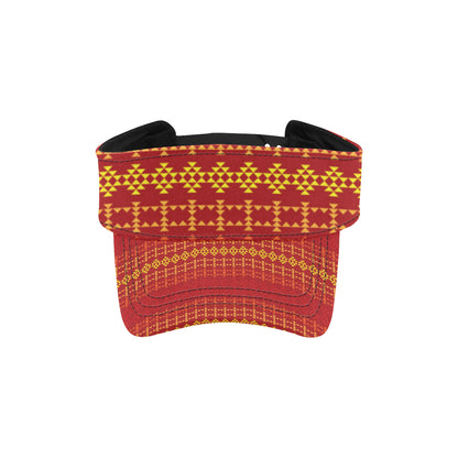 Southwest Red Gold Design Themed Print Unisex Sun Visor