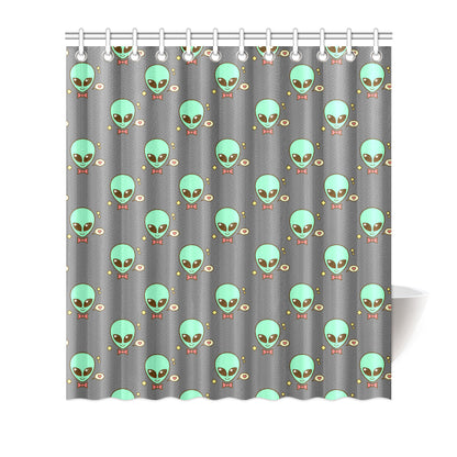 Alien Pattern Print Design 02 Shower Curtain