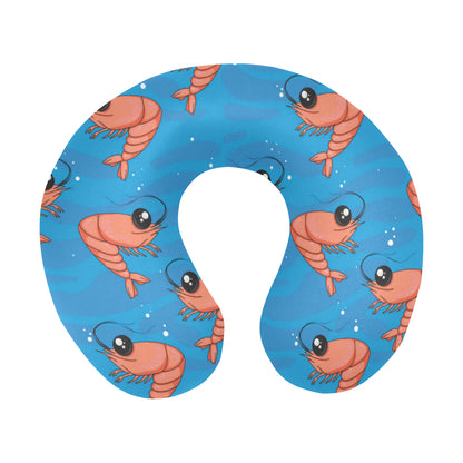 Prawn Cute Pattern Print Design 03 U-Shaped Travel Neck Pillow