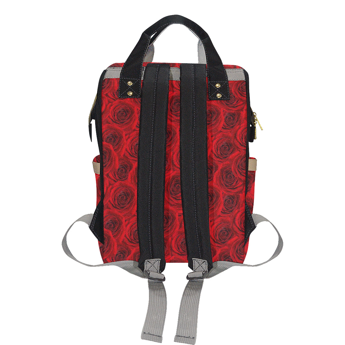 Rose Red Pattern Print Design RO04 Diaper Bag Backpack