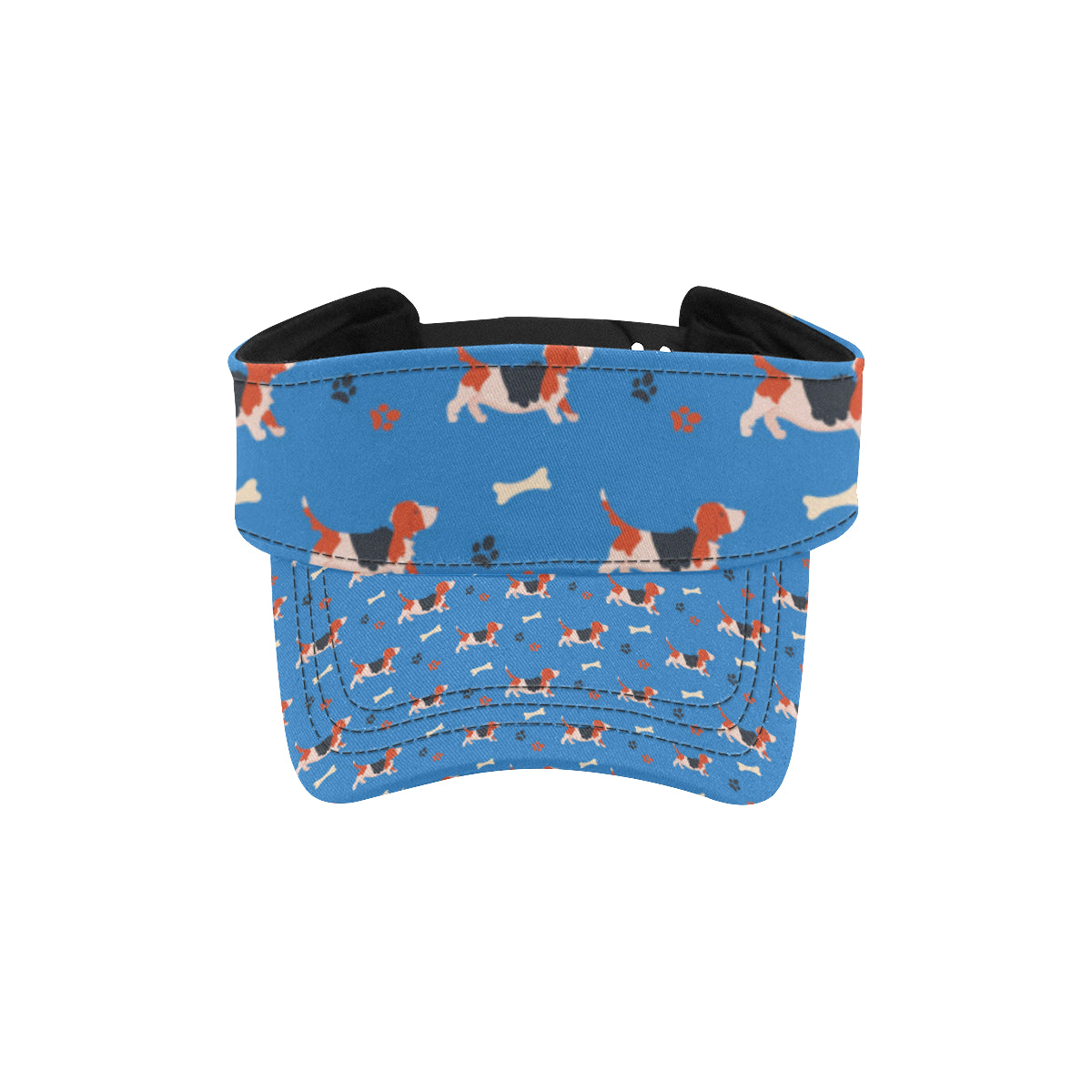 Basset Hound Pattern Print Design 02 Unisex Sun Visor