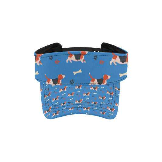 Basset Hound Pattern Print Design 02 Unisex Sun Visor