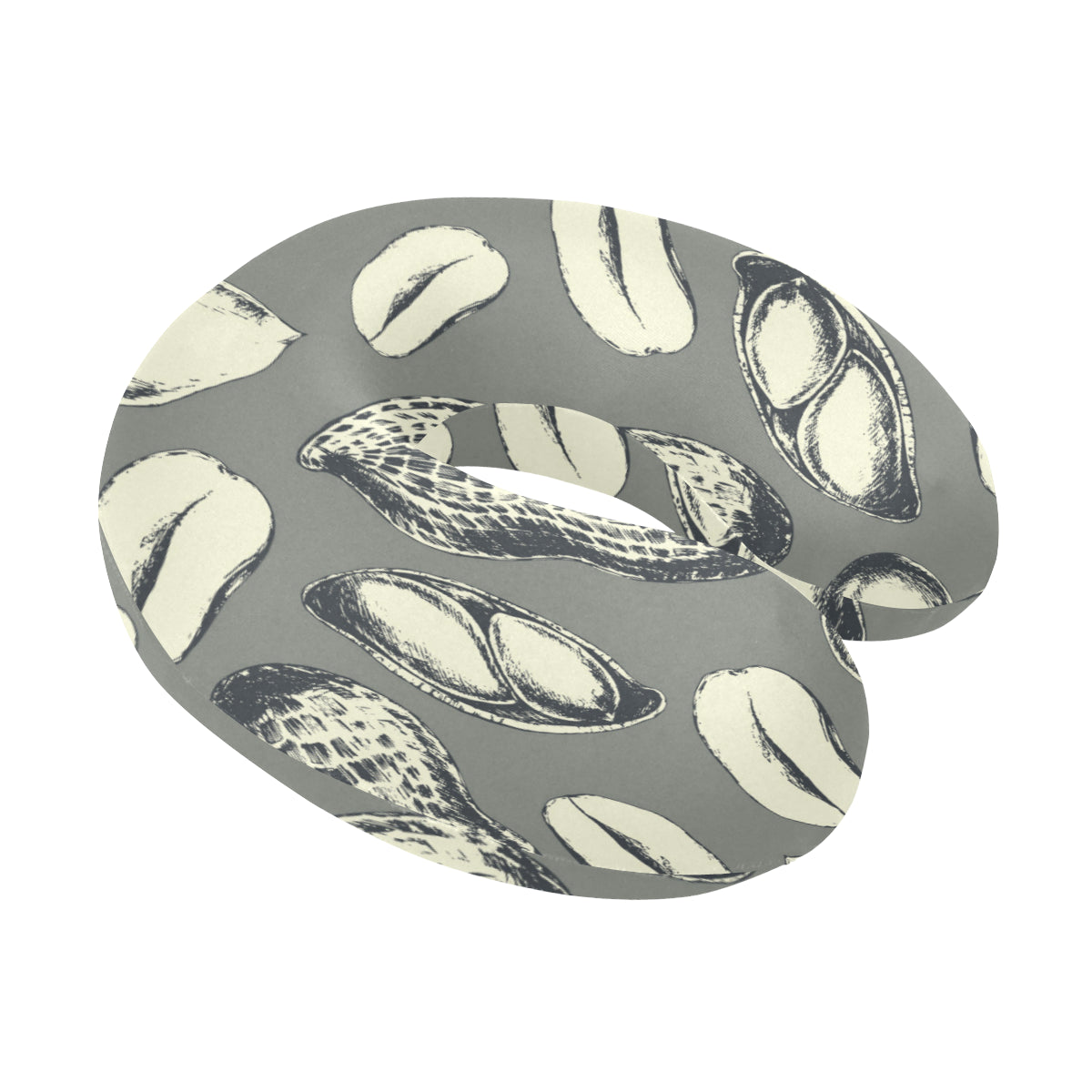 Peanut Pattern Print Design A01 U-Shaped Travel Neck Pillow