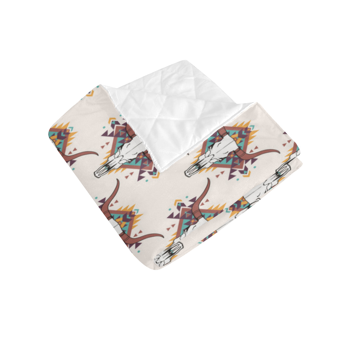 Buffalo Head Pattern Print Design 02 Premium Quilt
