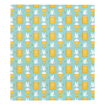 Christian Pattern Print Design 02 Premium Quilt