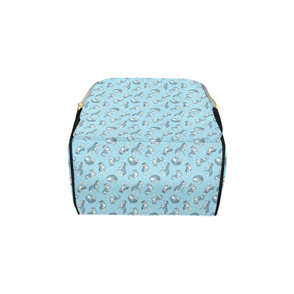 Wolf Design Print Pattern Diaper Bag Backpack