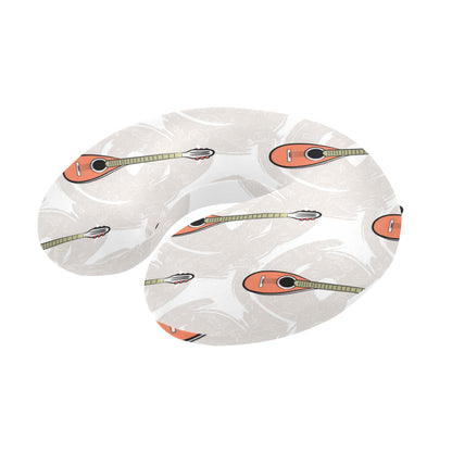 Mandolin Pattern Print Design 03 U-Shaped Travel Neck Pillow