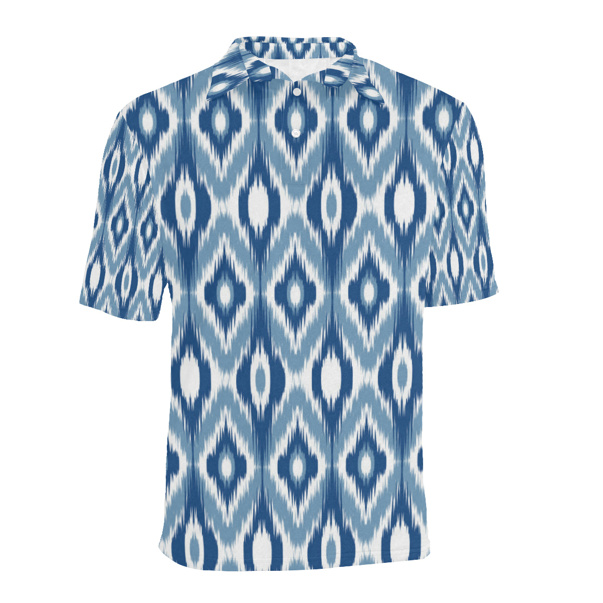 Ikat Pattern Print Design 03 Men Polo Shirt