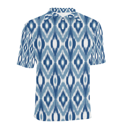 Ikat Pattern Print Design 03 Men Polo Shirt