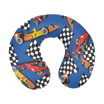 Racing Pattern Print Design A01 U-Shaped Travel Neck Pillow