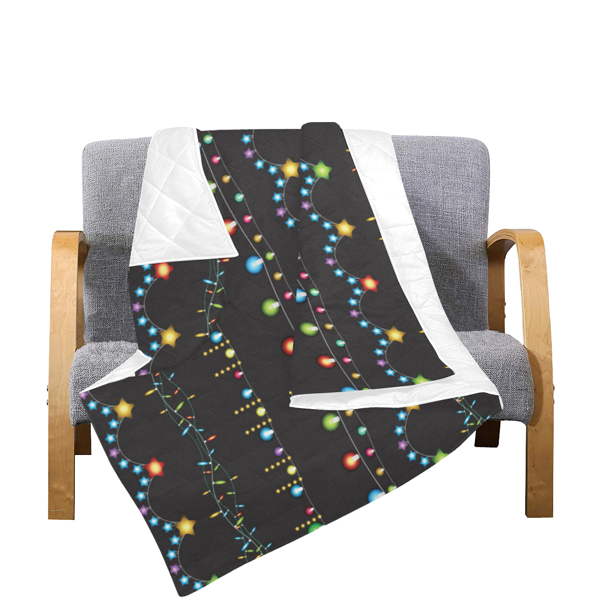 Christmas Light Pattern Print Design 01 Premium Quilt