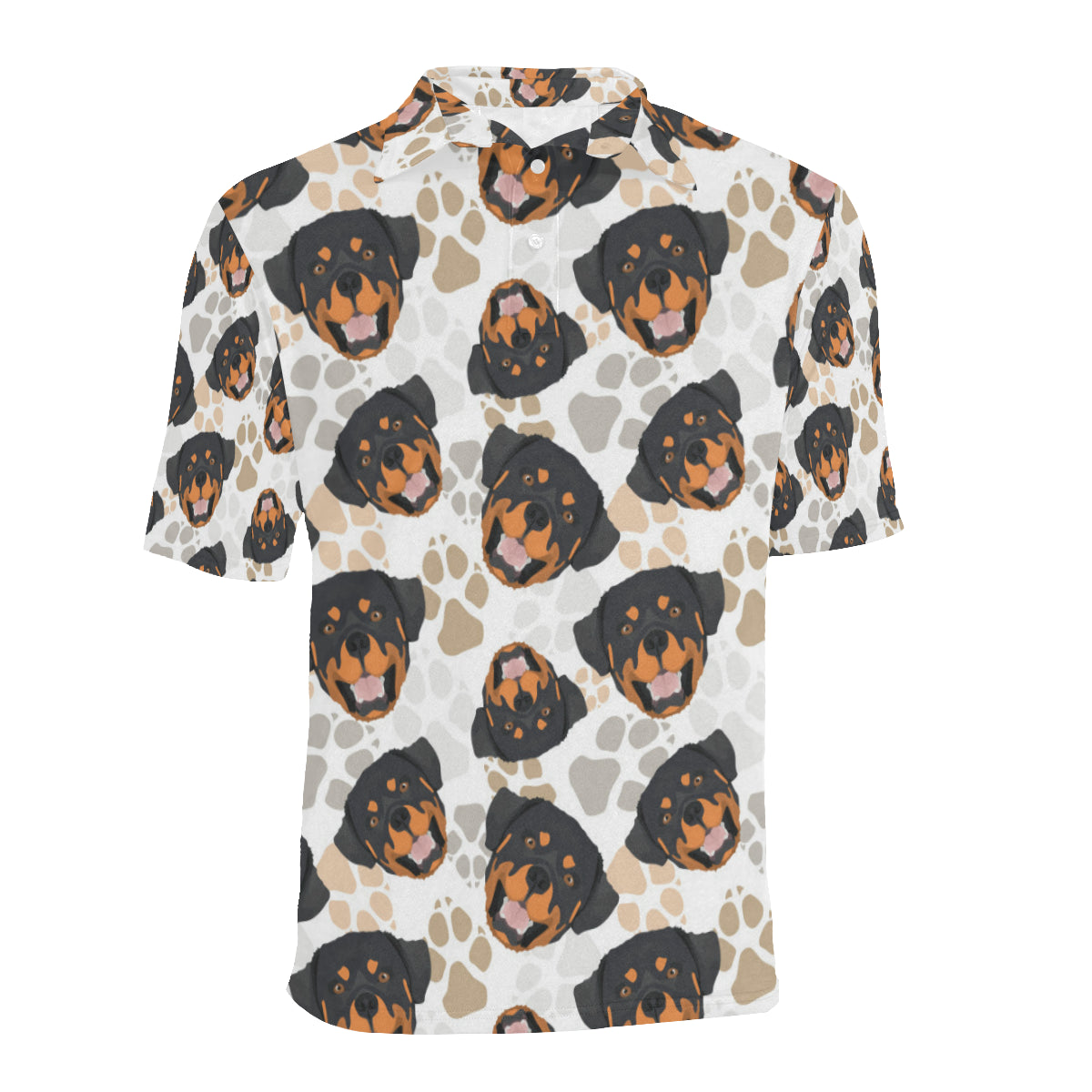 Rottweiler Pattern Print Design A03 Men Polo Shirt