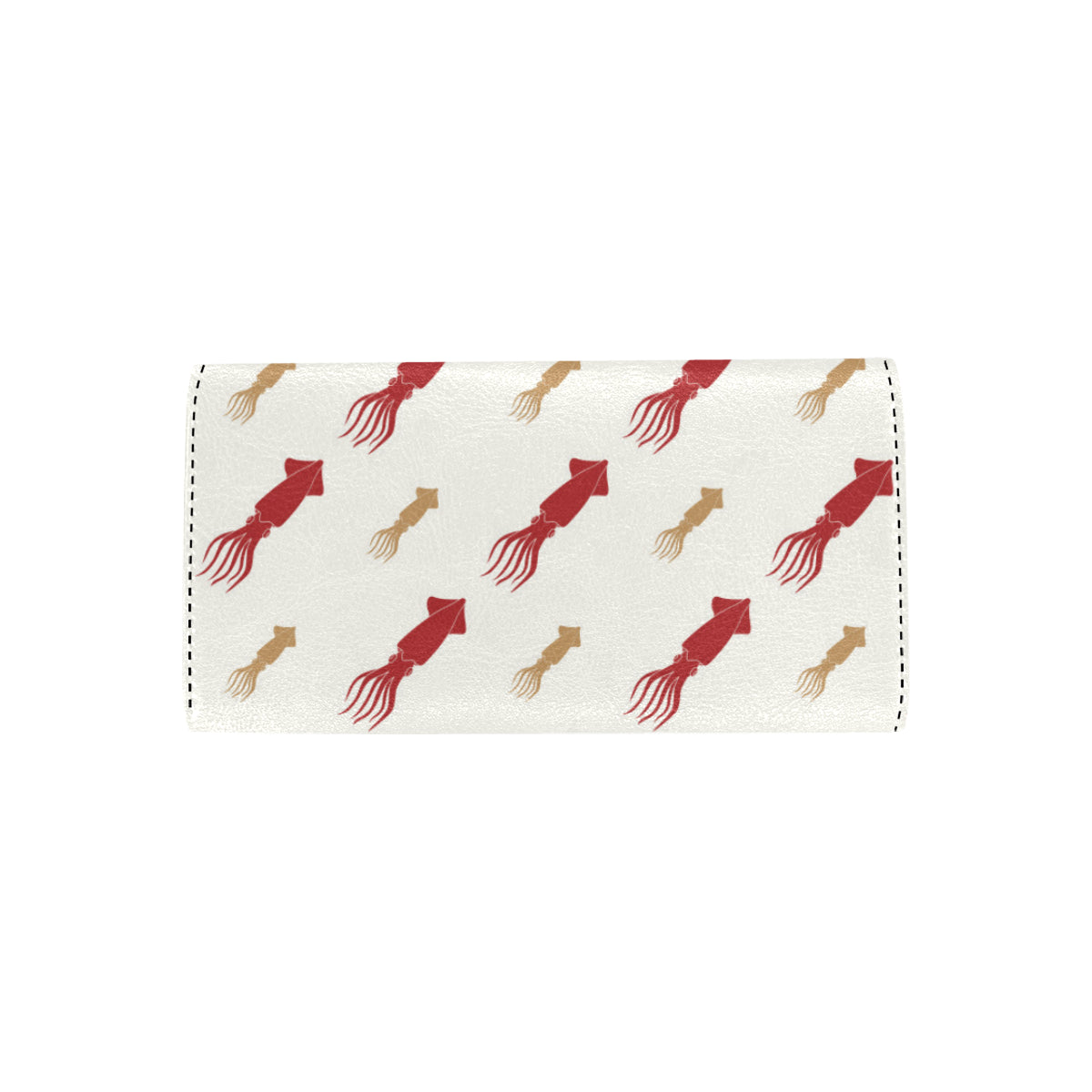 Giant Squid Pattern Print Design 01 Women's Trifold Wallet