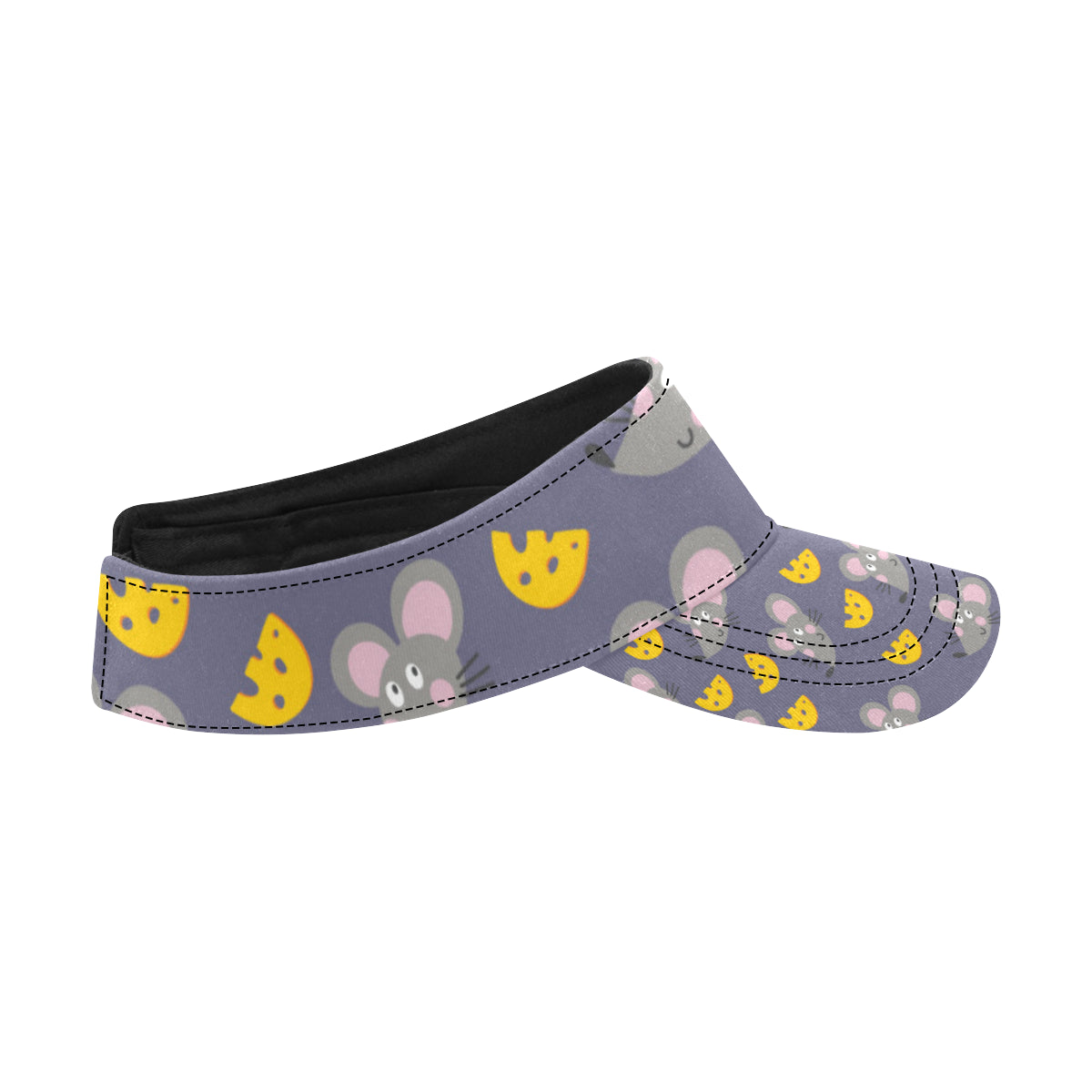 Rat With Cheese Pattern Print Design 01 Unisex Sun Visor