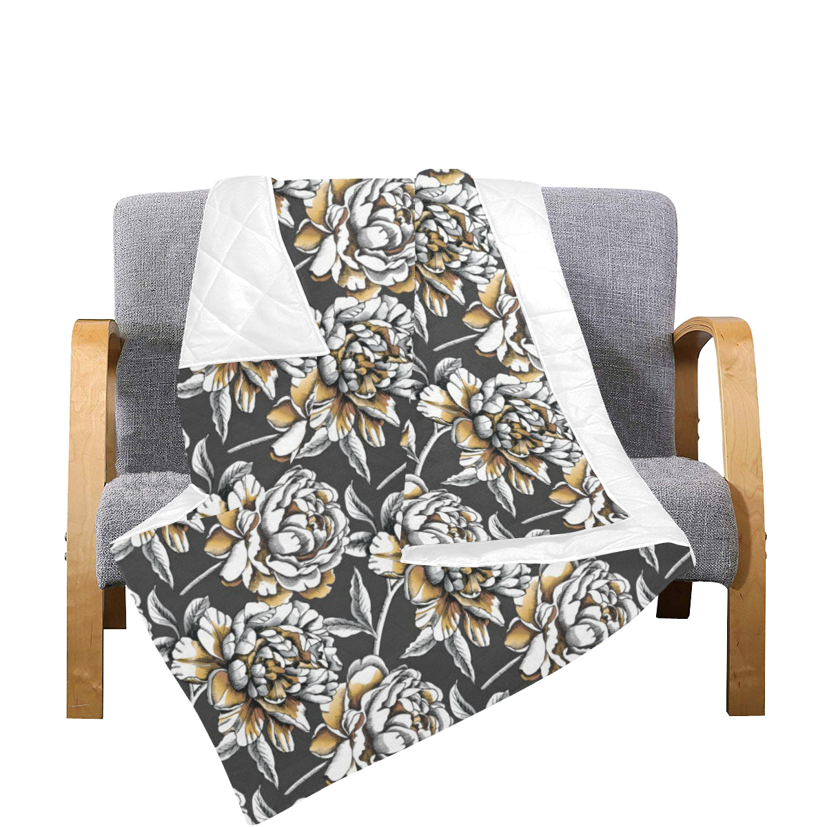 Peony Pattern Print Design PE06 Premium Quilt