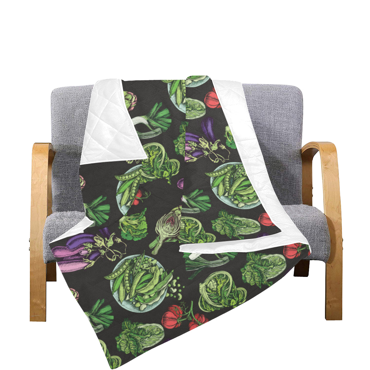 Lettuce Pattern Print Design 01 Premium Quilt