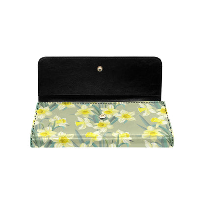 Daffodils Pattern Print Design DF01 Women's Trifold Wallet