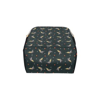 Cockatiel Pattern Print Design 02 Diaper Bag Backpack