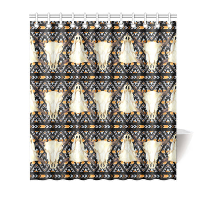 Buffalo Head Pattern Print Design 03 Shower Curtain