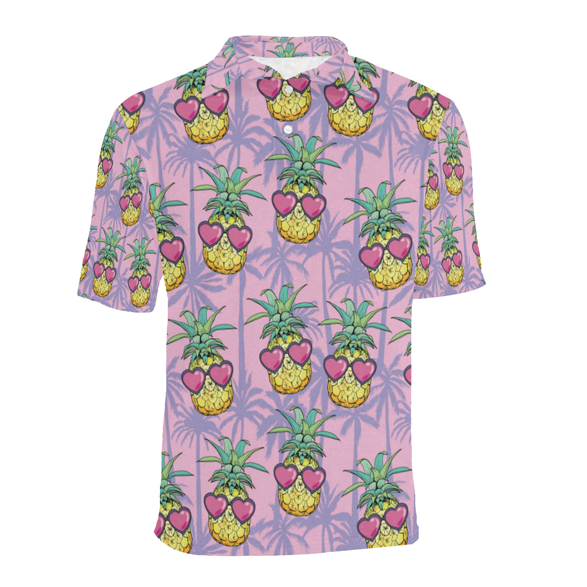 Pineapple Pattern Print Design PP06 Men Polo Shirt
