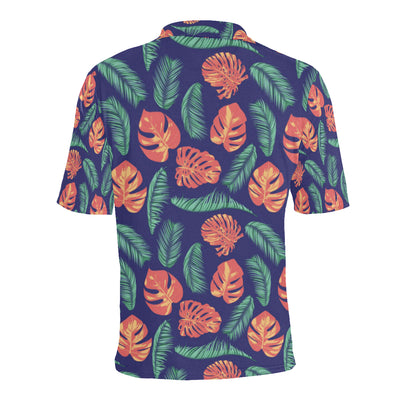 Palm Leaves Pattern Print Design PL011 Men Polo Shirt