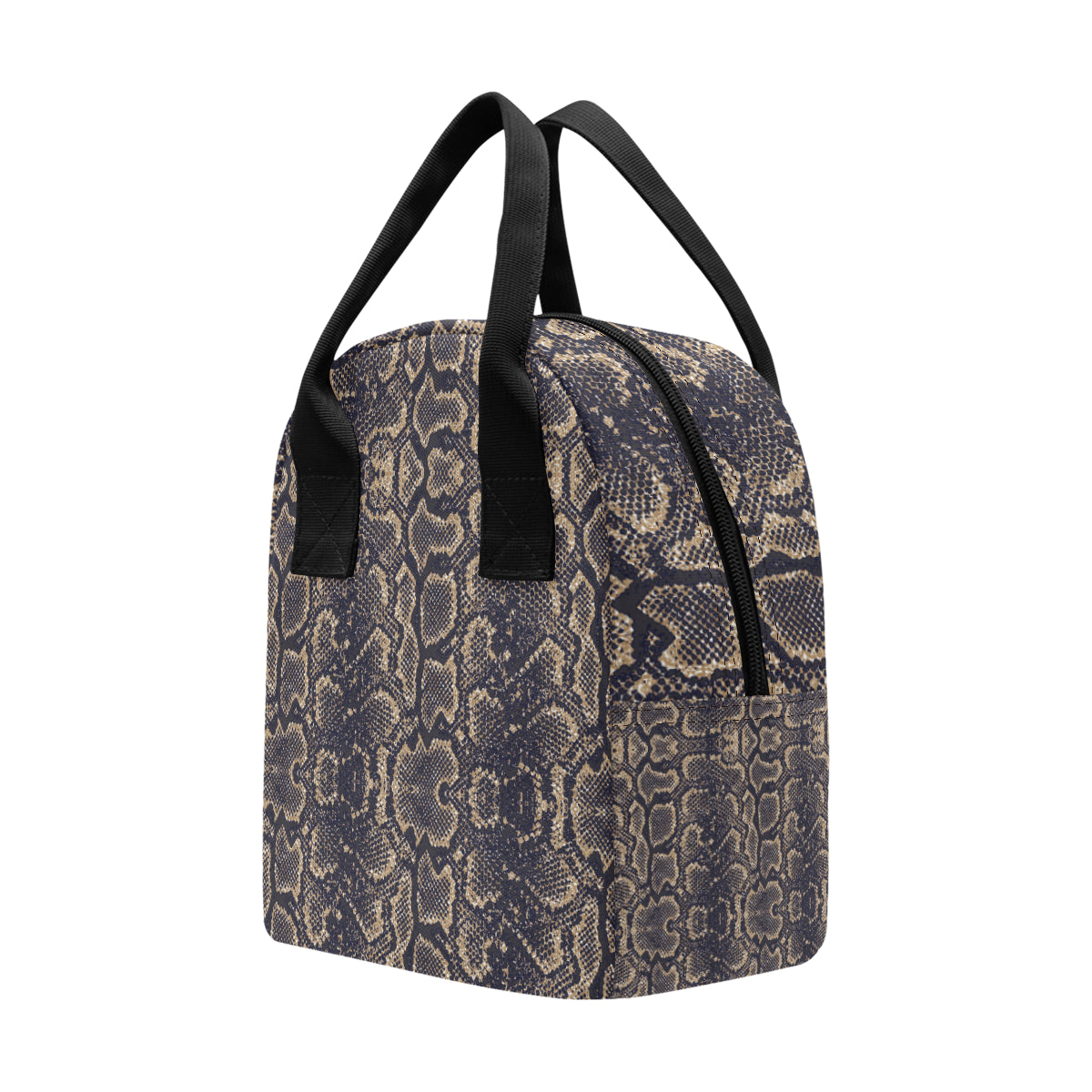 Snake Skin Pattern Print Insulated Lunch Bag