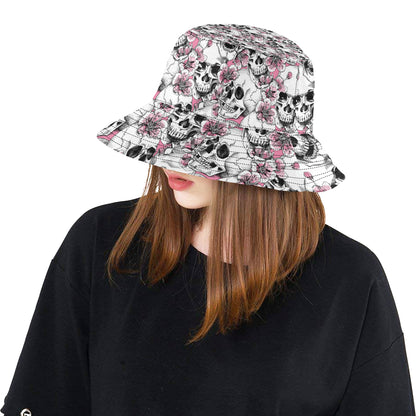 Cherry Blossom Pattern Print Design CB03 Unisex Bucket Hat