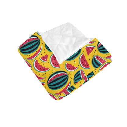 Watermelon Pattern Print Design WM02 Premium Quilt