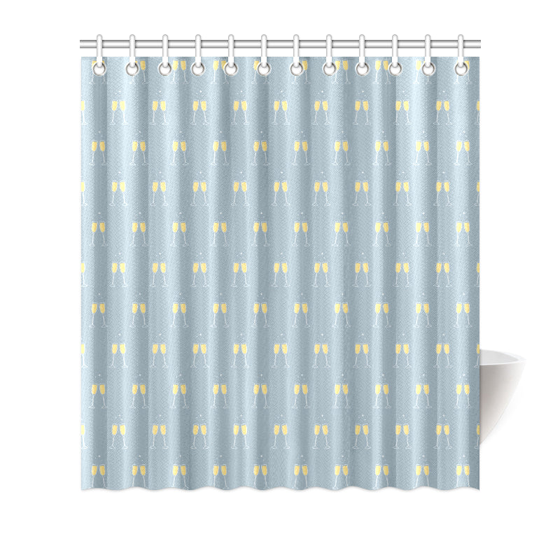Champagne Pattern Print Design 03 Shower Curtain