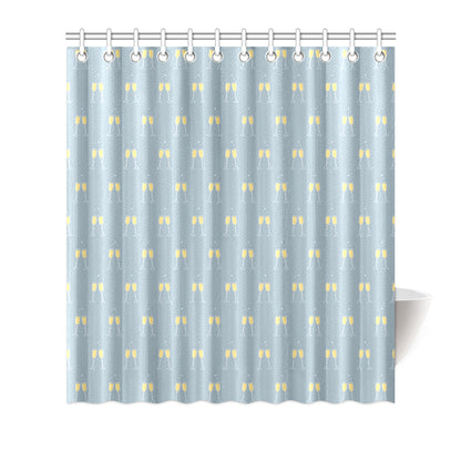 Champagne Pattern Print Design 03 Shower Curtain