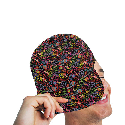 Peace Sign Colorful Design Print Snapback Cap
